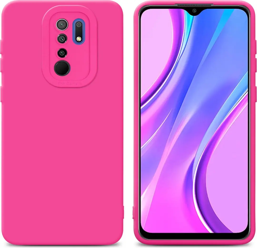 Cadorabo Hoesje geschikt voor Xiaomi RedMi 9 in FLUID HOTPINK