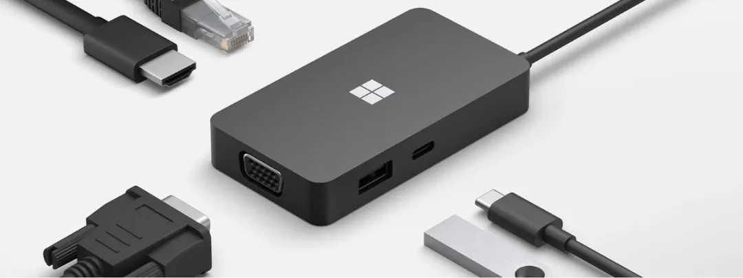 Microsoft Surface USB-C Travel Hub 1E4-00002 - Docking Station - Zwart
