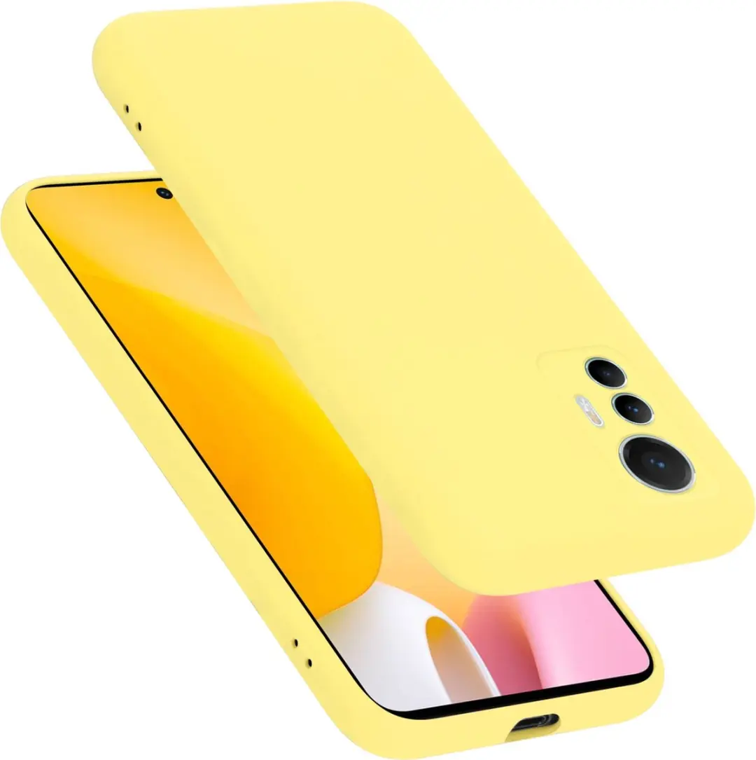 Cadorabo Hoesje geschikt voor Xiaomi 12 LITE in LIQUID GEEL