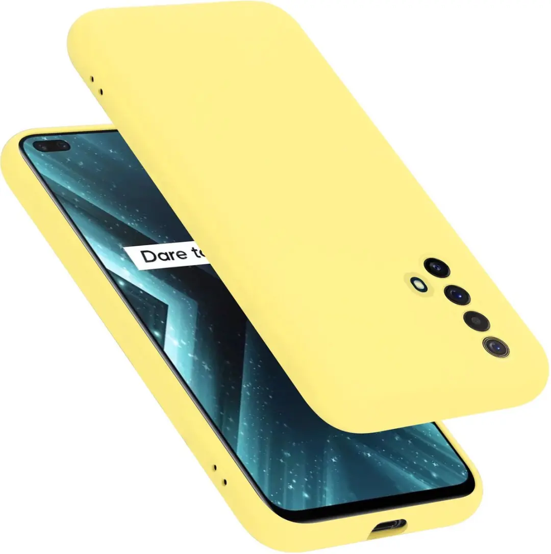 Cadorabo Hoesje geschikt voor Realme X3 / X3 SuperZoom / X50 5G in LIQUID GEEL