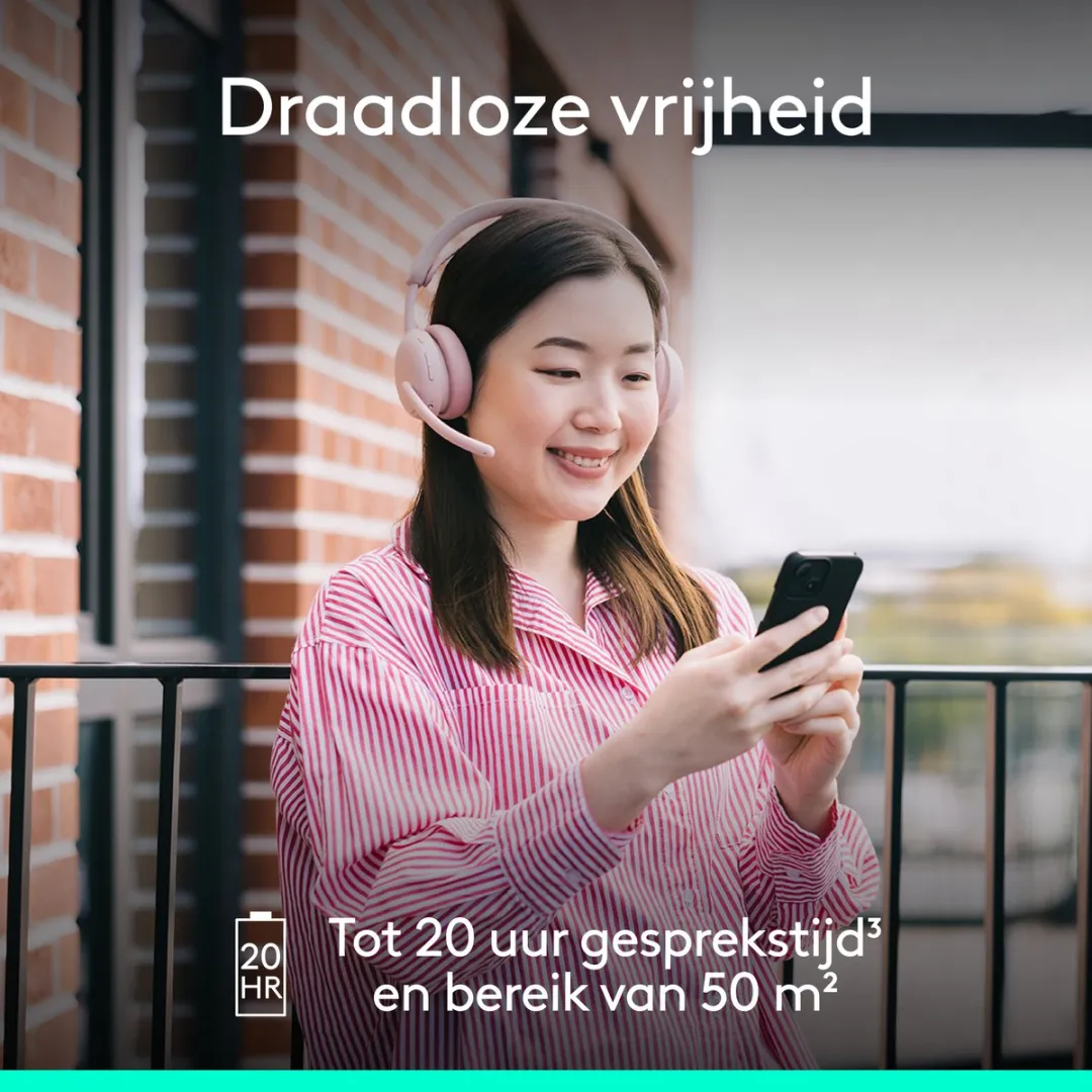 Logitech Zone 2 ES Headset - Draadloos - Bluetooth - Rose