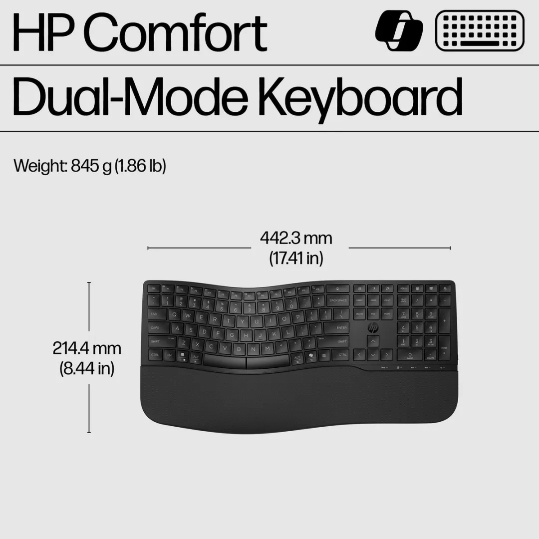 HP 685 CFT DUAL-MODE Toetsenbord - RF + Bluetooth Zwart