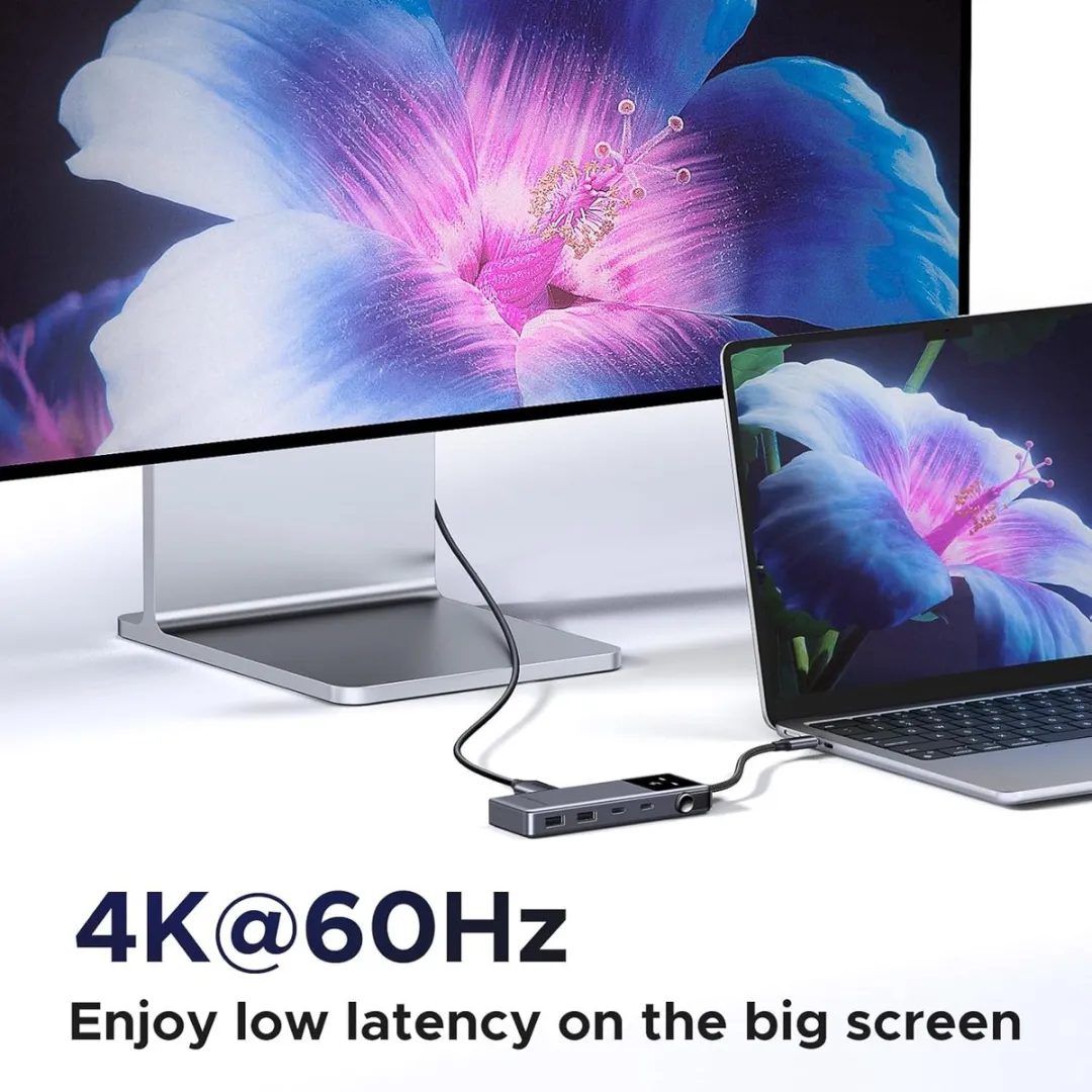 UGREEN Uno 6-in-1 USB-C Hub 10Gbps - Grijs