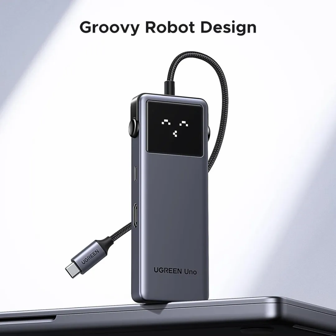 UGREEN Uno 6-in-1 USB-C Hub 10Gbps - Grijs - afbeelding 6 van 6