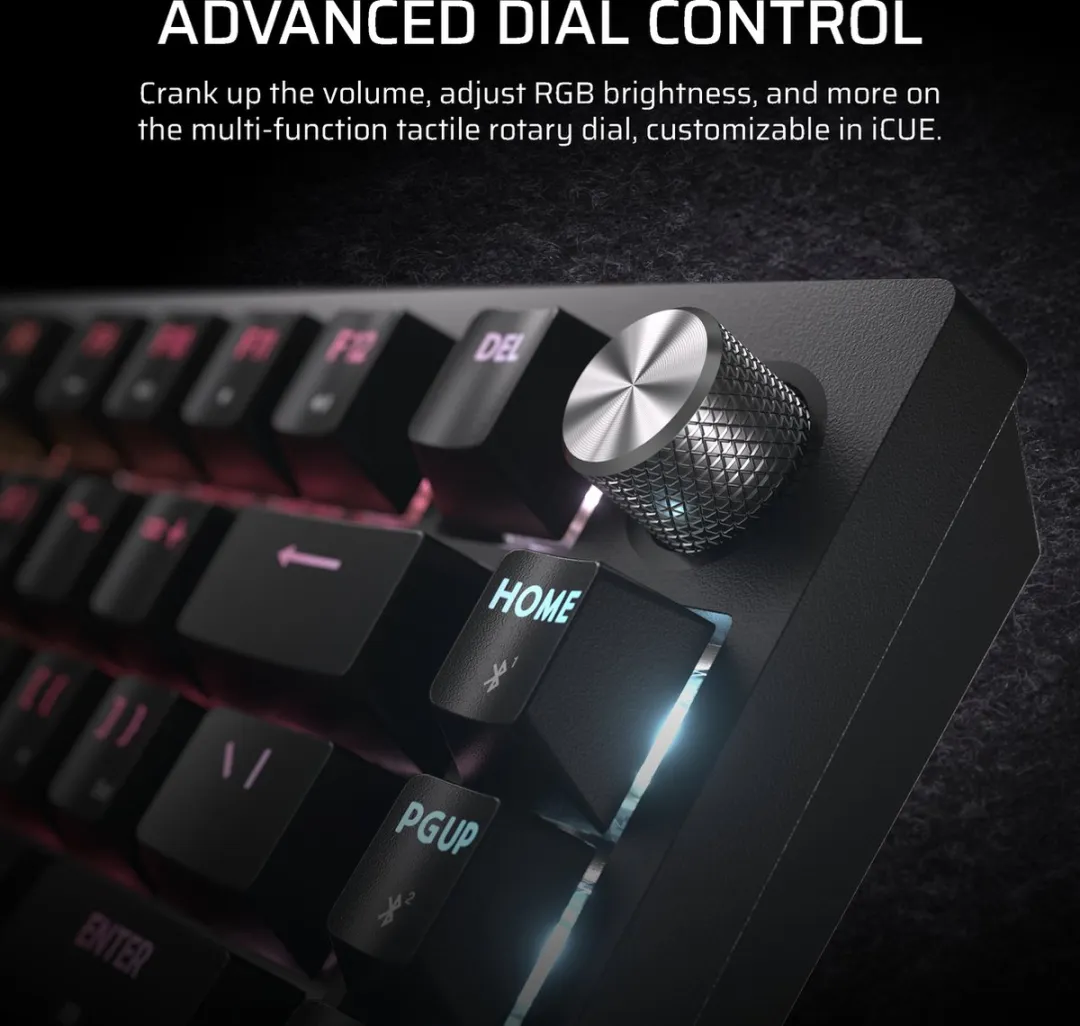 Corsair K65 Plus Wireless CH-91D441F-NA Toetsenbord - RGB - US QWERTY - Zwart