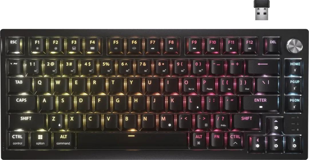 Corsair K65 Plus Wireless CH-91D441F-NA Toetsenbord - RGB - US QWERTY - Zwart - afbeelding 6 van 6