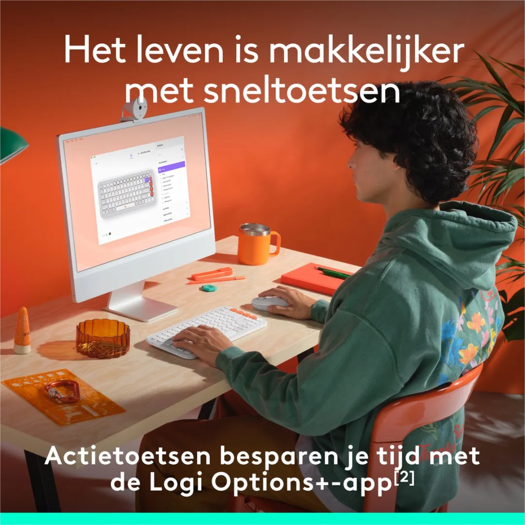 Logitech POP Icon Keys 920-013072 Draadloos Toetsenbord - Qwerty US - Gebroken wit