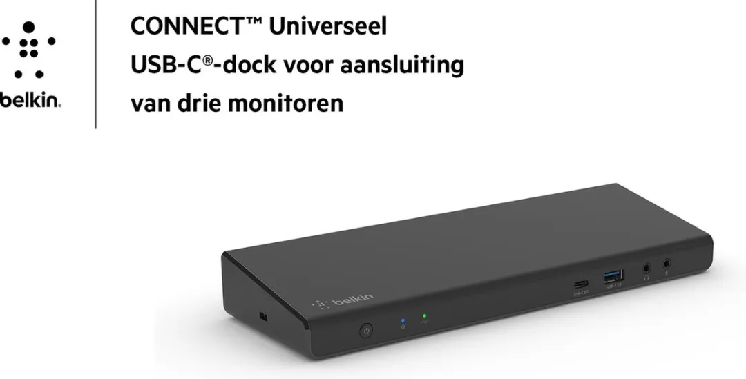 Belkin CONNECT INC007vfBK Triple Display Dock - Zwart