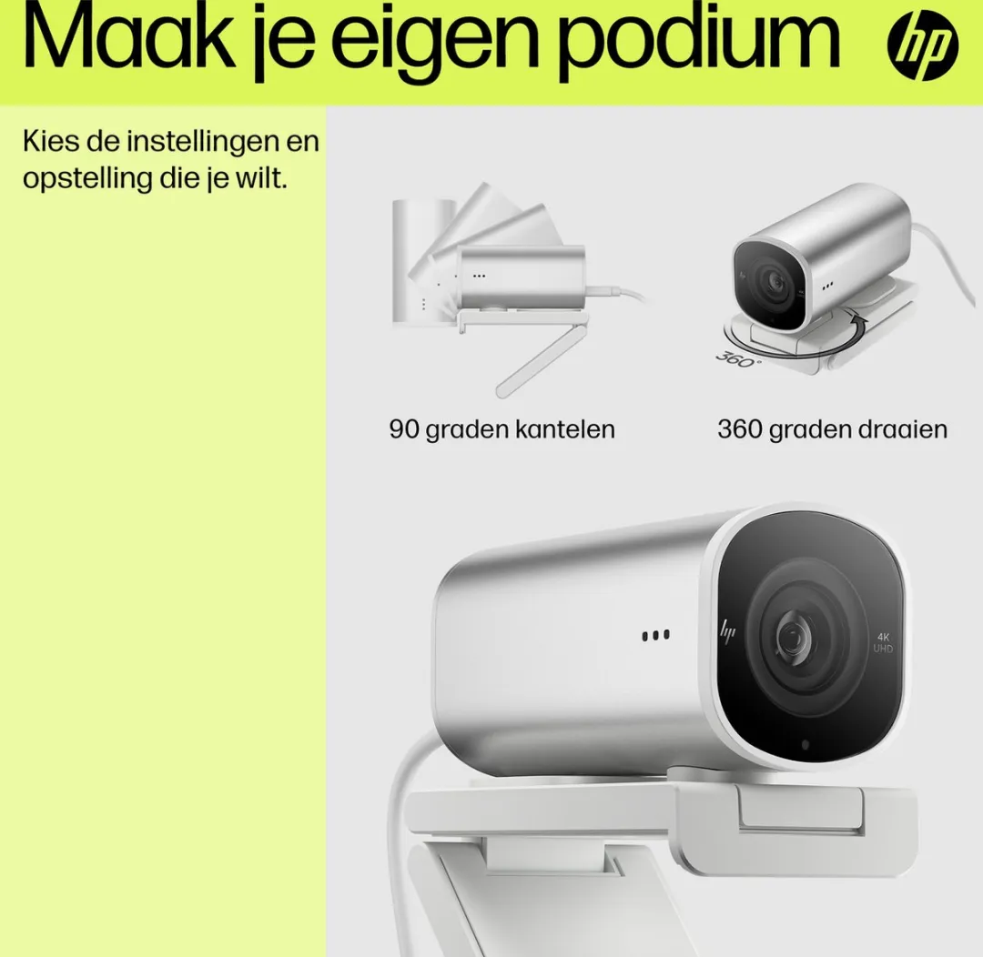 HP 960 4K Streaming Webcam 695J6AA#ABB - Zilver