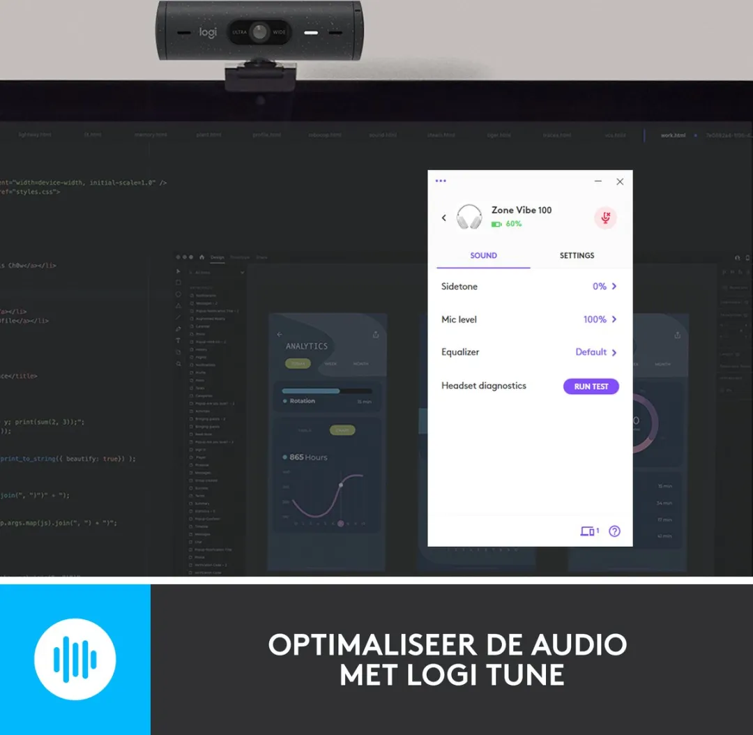Logitech Zone Vibe 100 - Draadloze Headset - Bluetooth - Off White