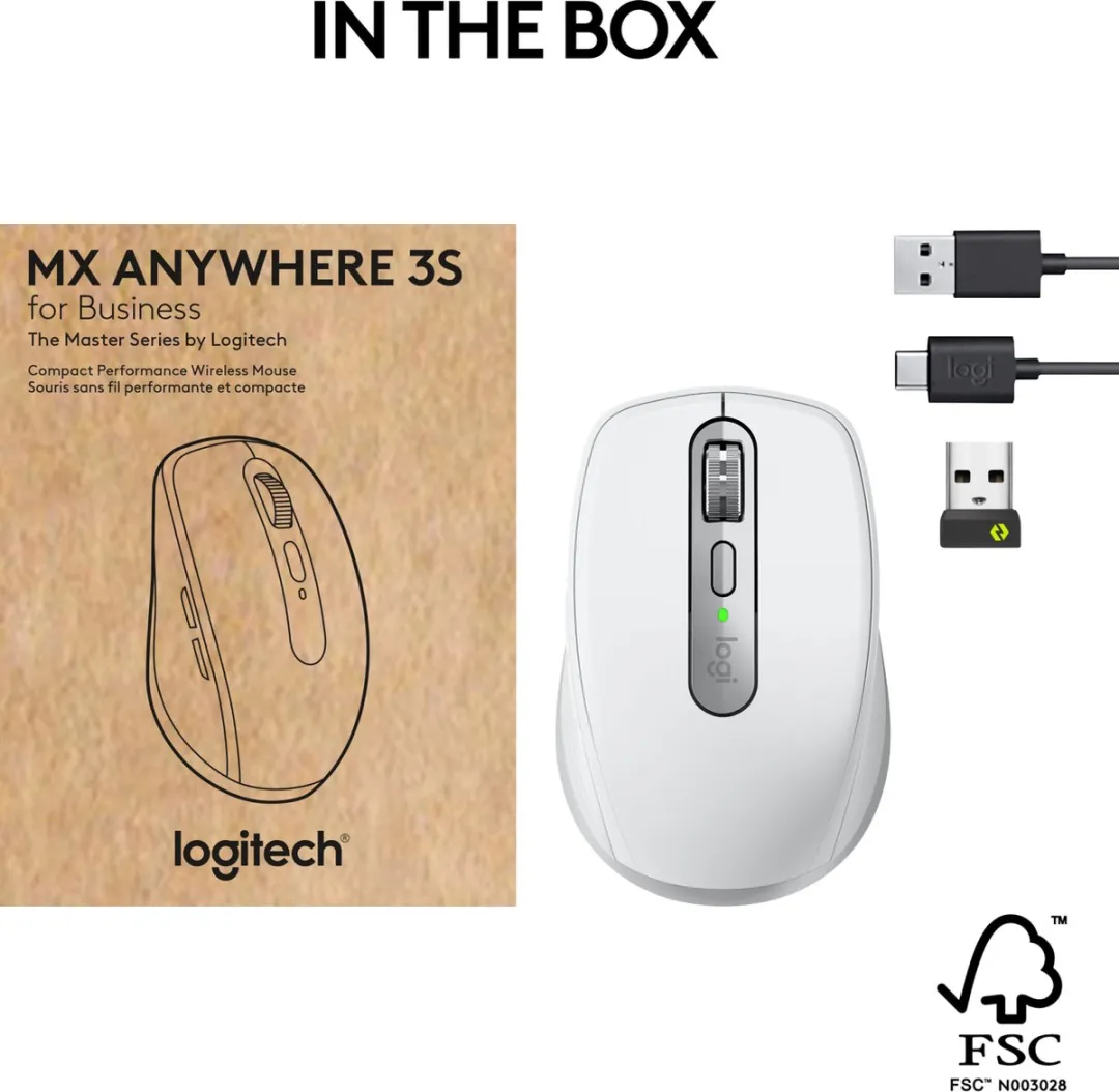 Logitech MX Anywhere 3S 910-006958 Muis - Rechtshandig - 8000 DPI - Graphite - afbeelding 6 van 6