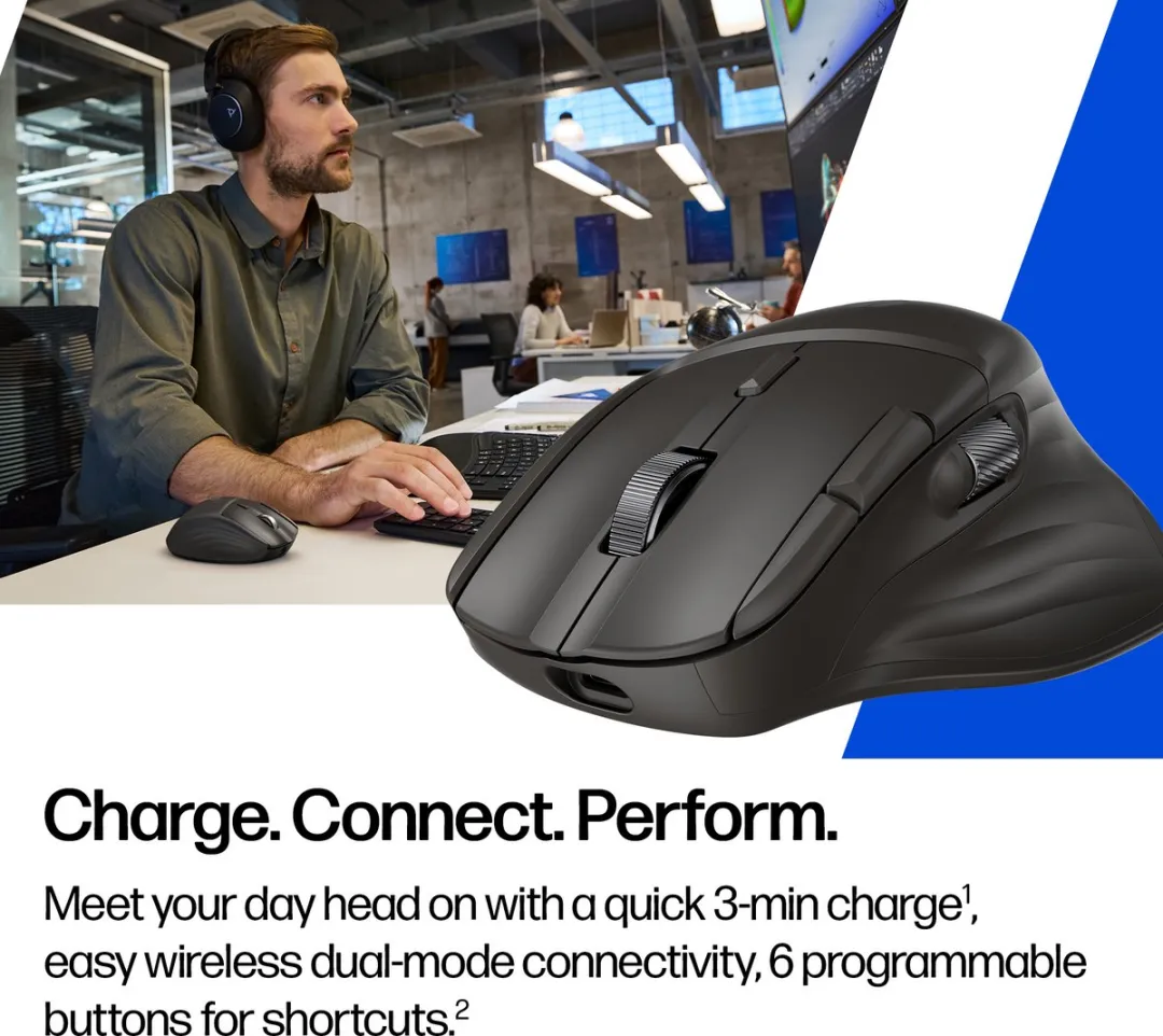 HP Ultra-Fast-Scroll 780M Draadloze Muis - Zwart