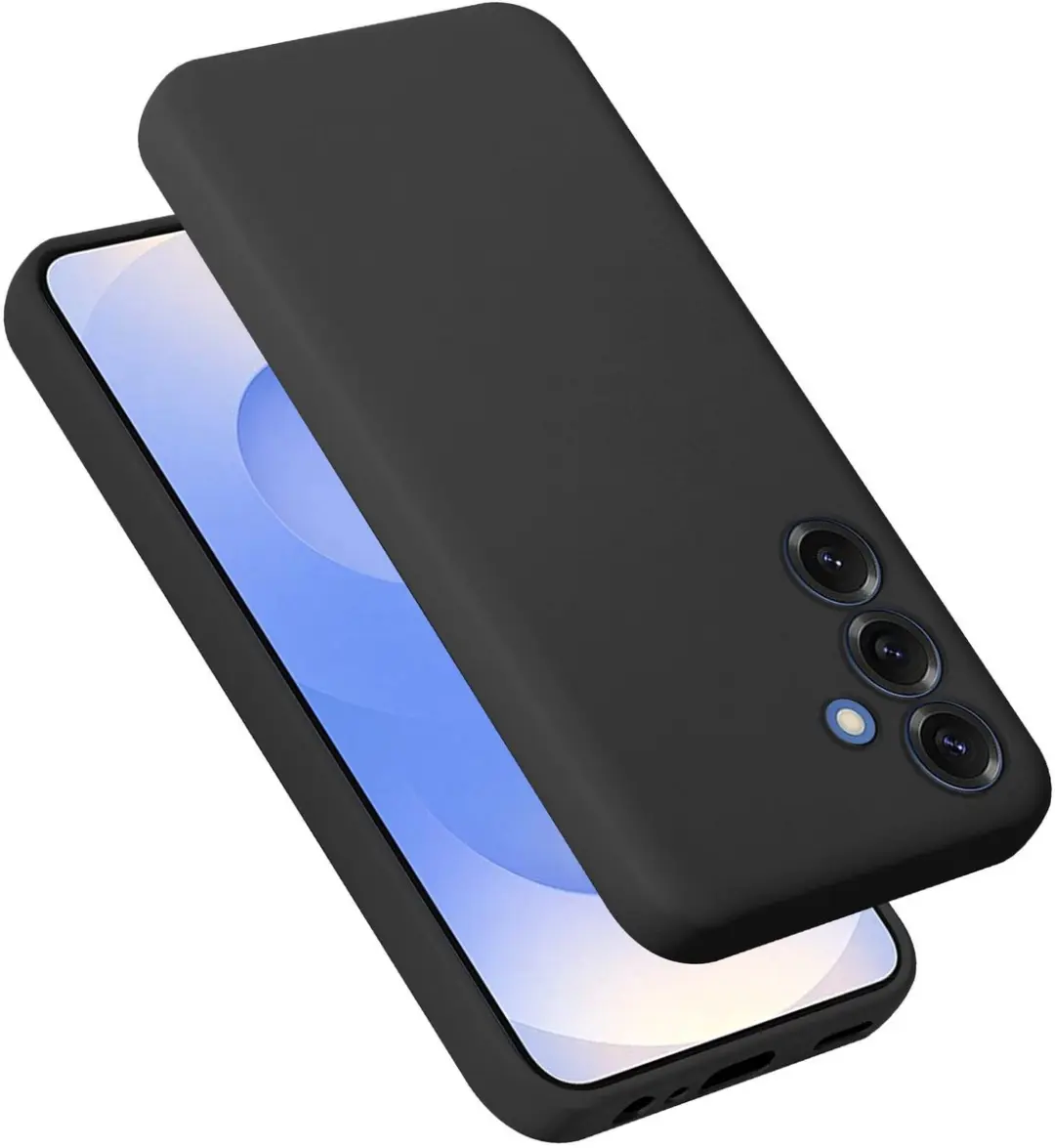 Cadorabo Hoesje geschikt voor Samsung Galaxy S25 Plus in LIQUID ZWART