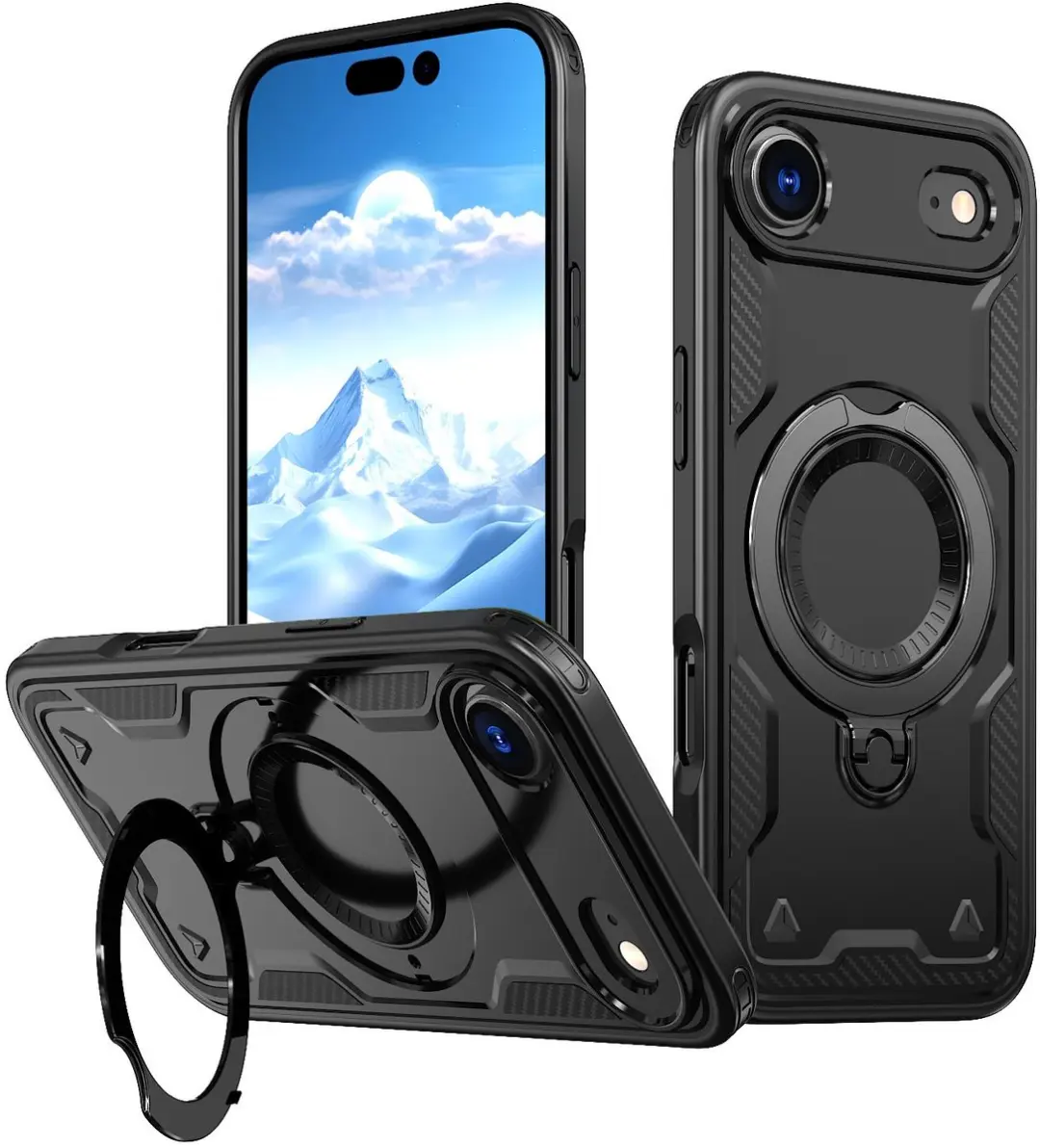Cadorabo Hoesje geschikt voor iPhone 17 AIR Case in ZWART 360° beschermhoes cov