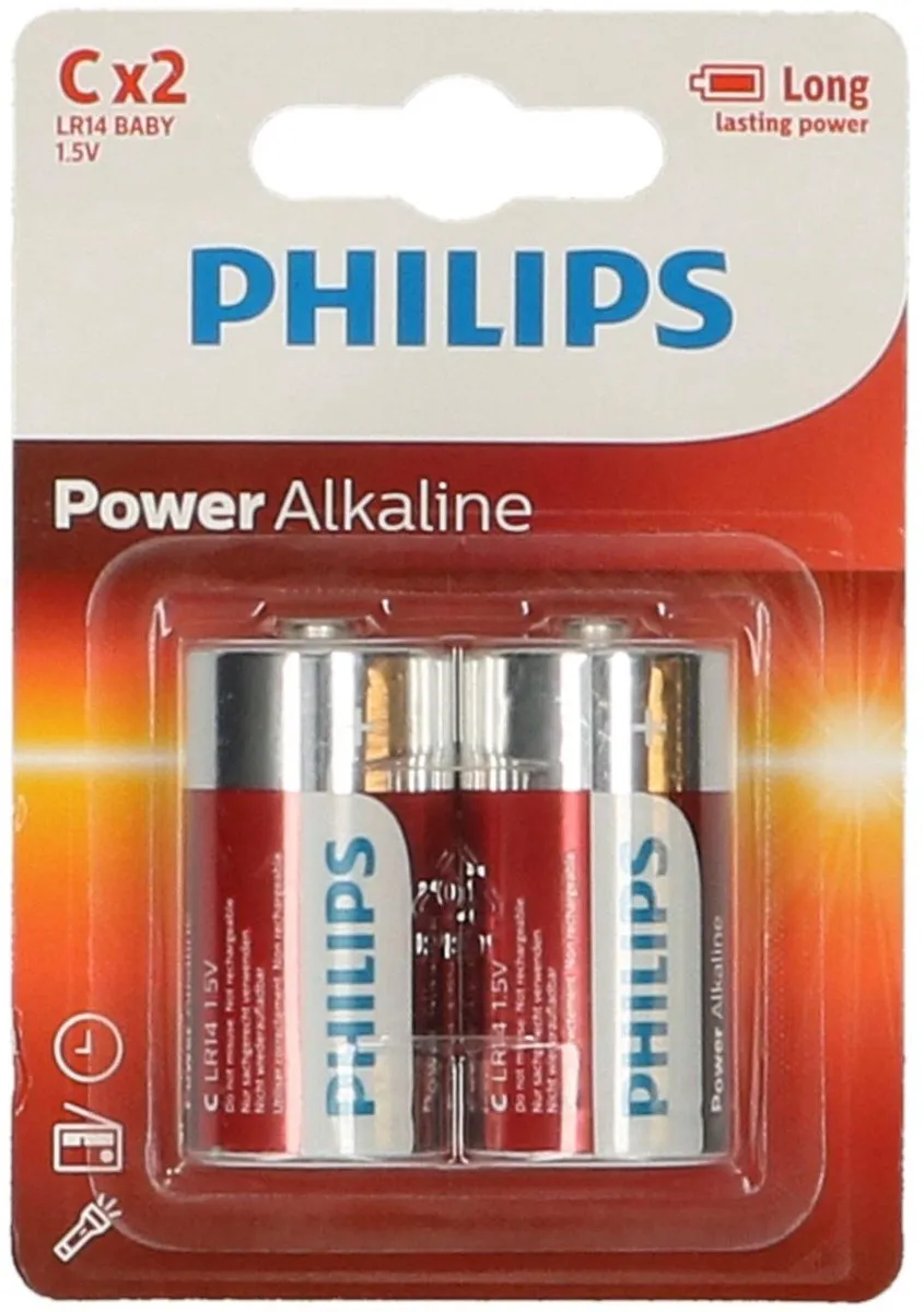 Philips LR14P2B C-batterij - 2 Stuks