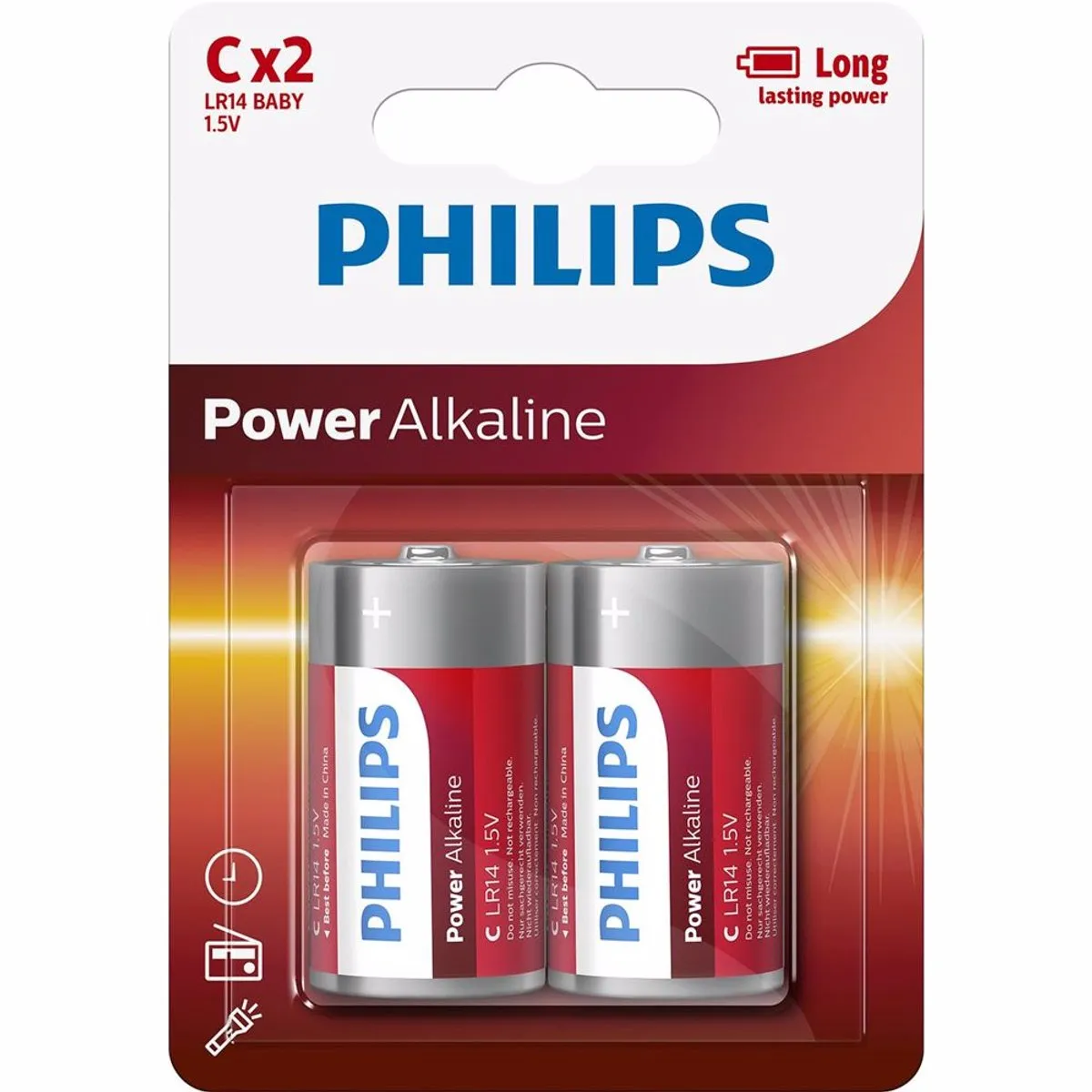Philips LR14P2B C-batterij - 2 Stuks - afbeelding 6 van 6