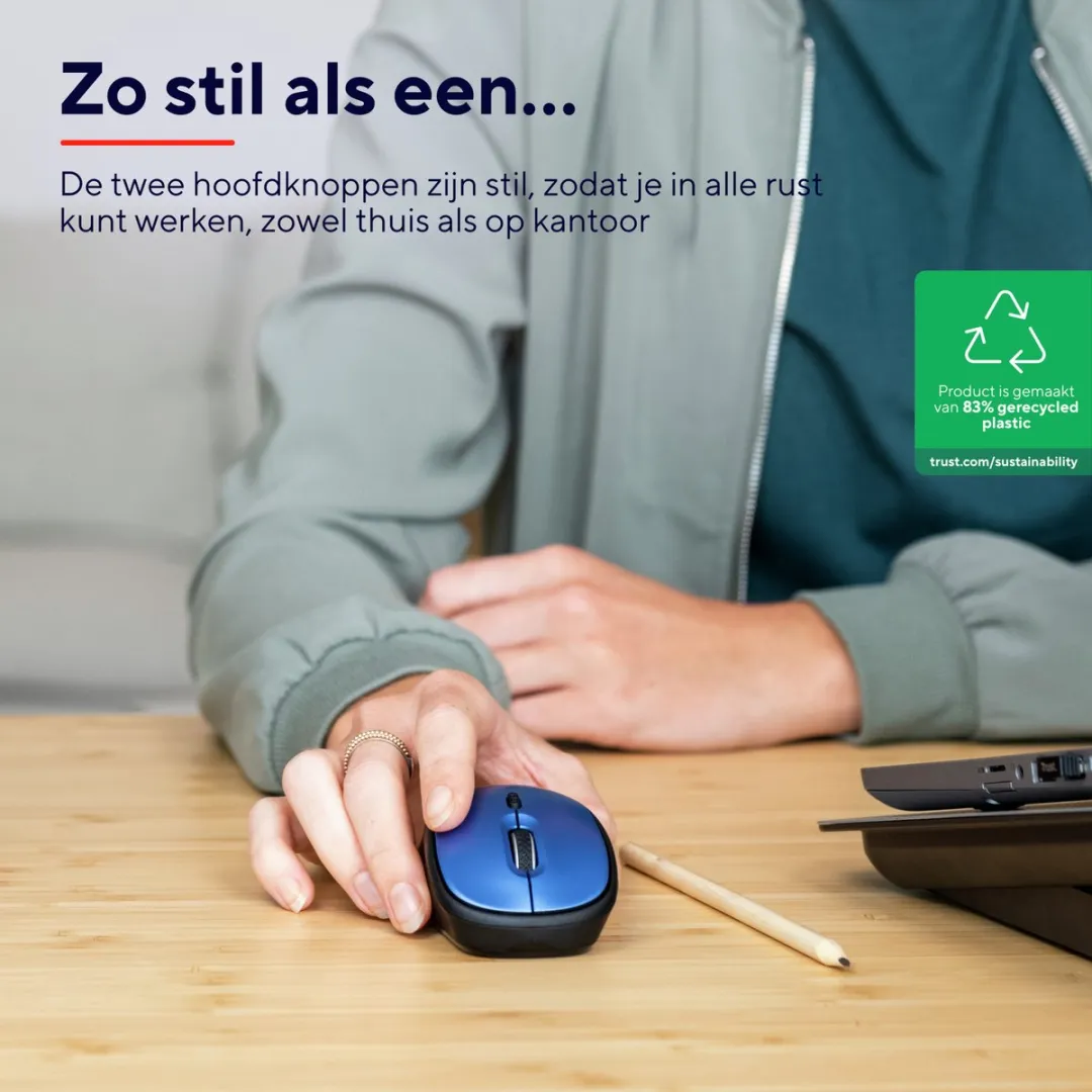 Trust Yvi+ Draadloze Muis 24551 - Blauw
