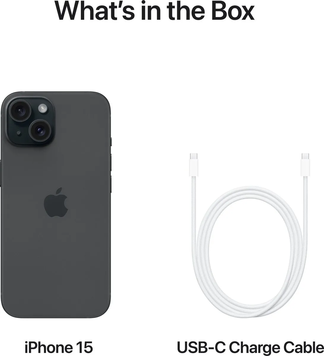 Apple iPhone 15 MTP63ZD/A - 256GB - Zwart