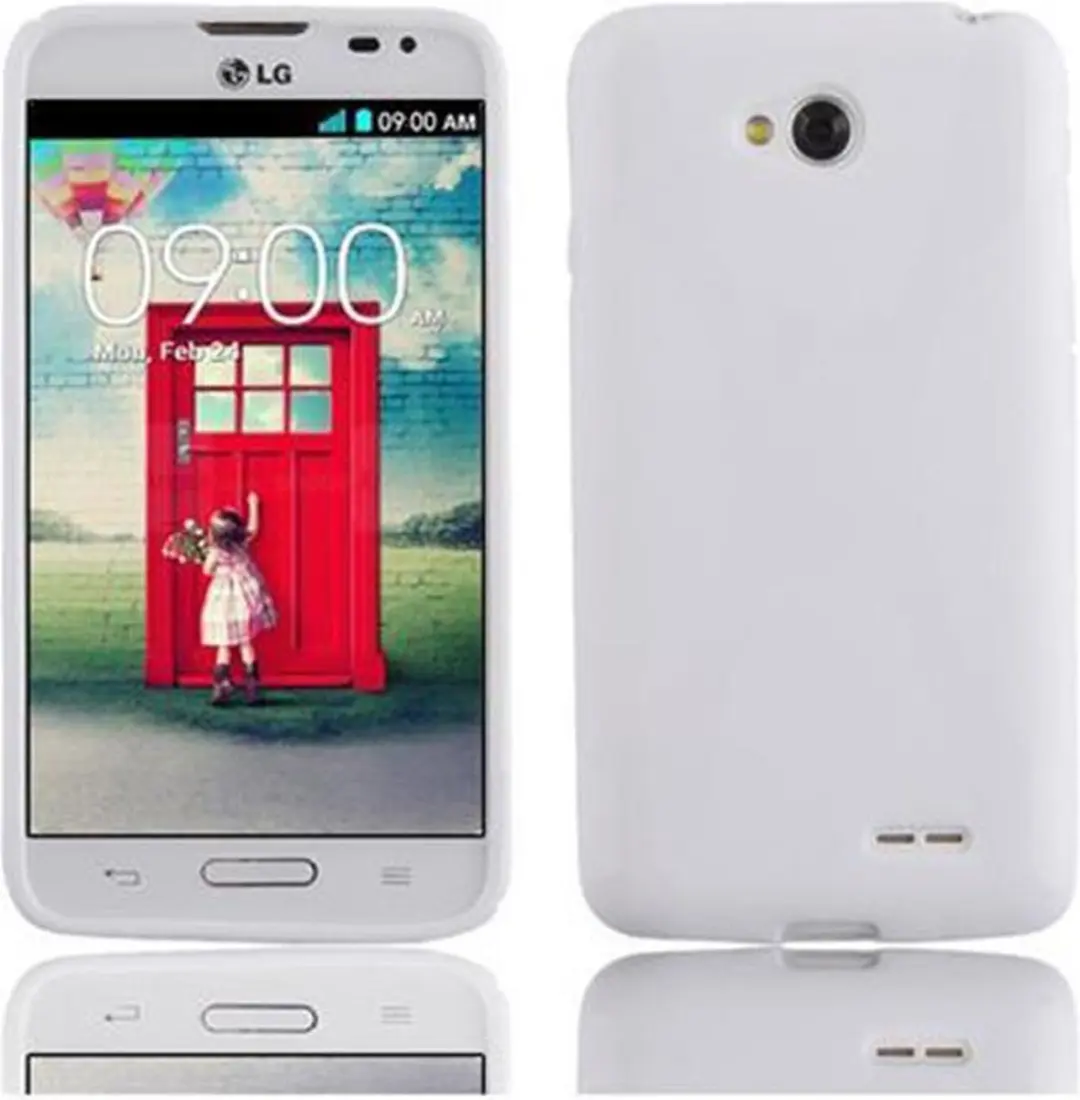 Cadorabo Hoesje geschikt voor LG L70 (1. SIM) in MAGNESIUM WIT