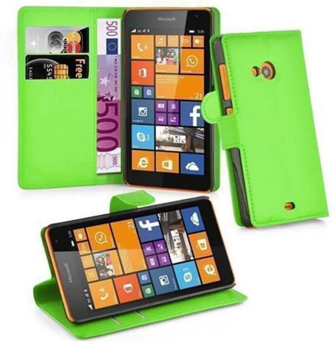 Cadorabo Hoesje geschikt voor Nokia Lumia 535 in MUNT GROEN