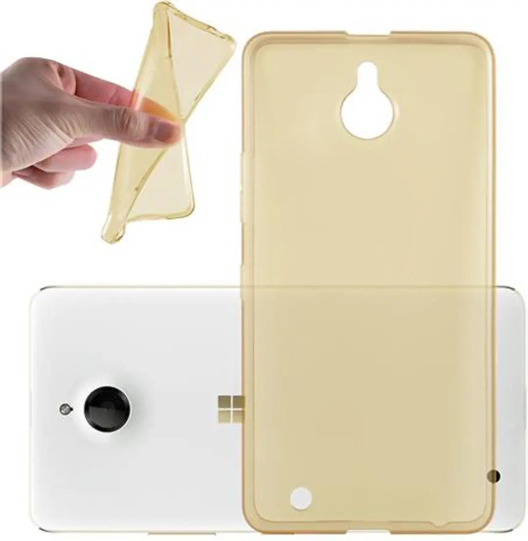 Cadorabo Hoesje geschikt voor Nokia Lumia 850 in TRANSPARANT GOUD