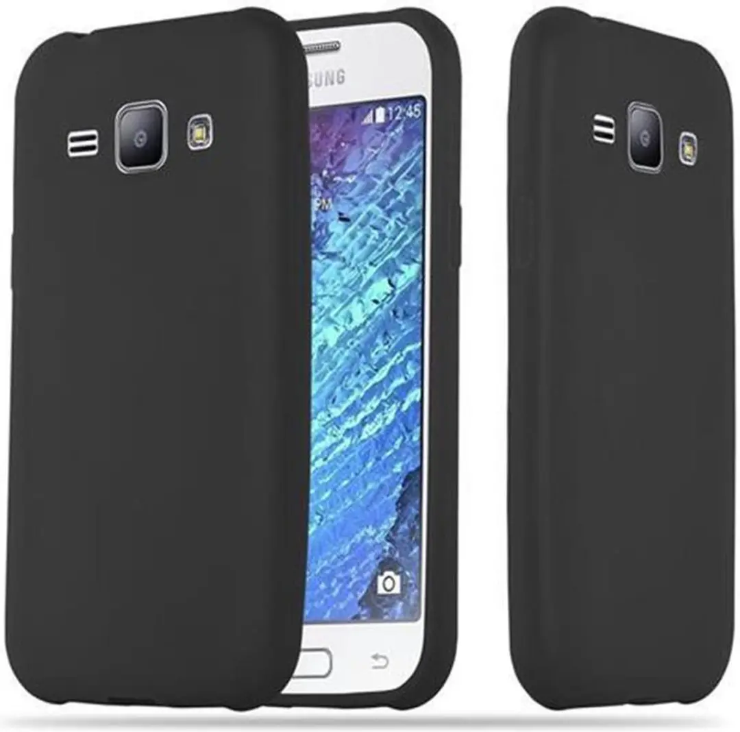 Cadorabo Hoesje geschikt voor Samsung Galaxy J1 2015 in CANDY ZWART