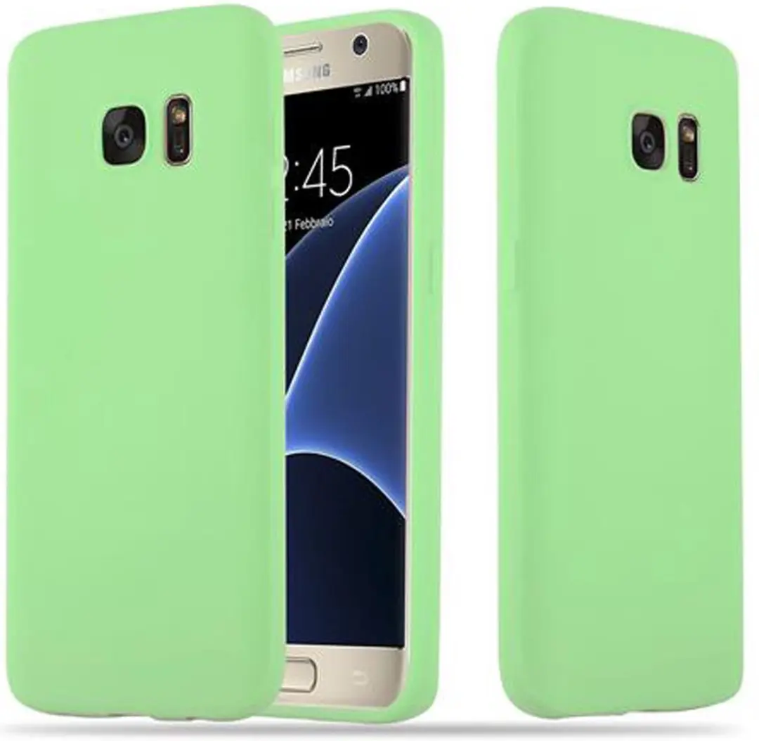 Cadorabo Hoesje geschikt voor Samsung Galaxy S7 in CANDY PASTEL GROEN