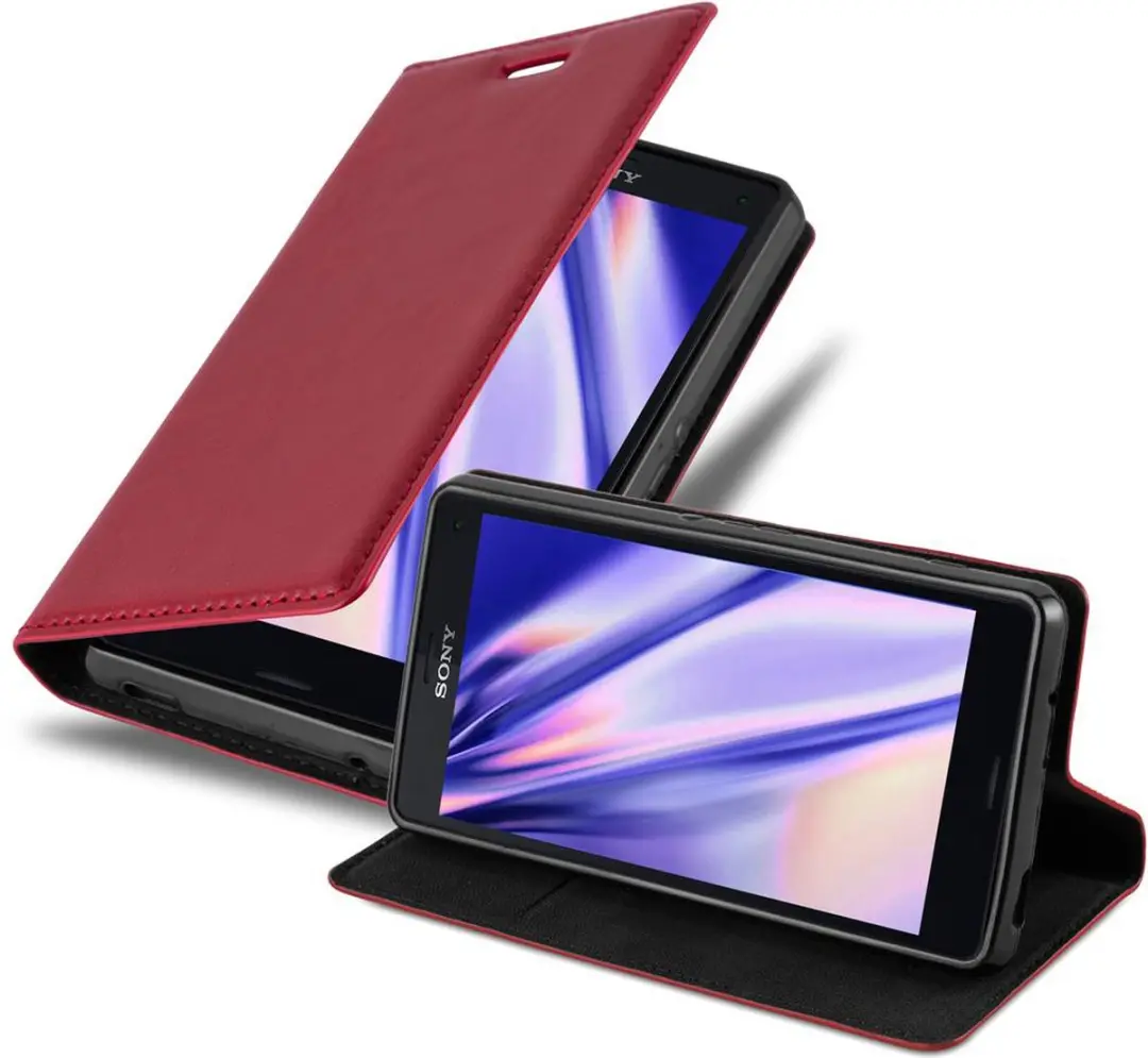 Cadorabo Hoesje geschikt voor Sony Xperia Z3 COMPACT in APPEL ROOD