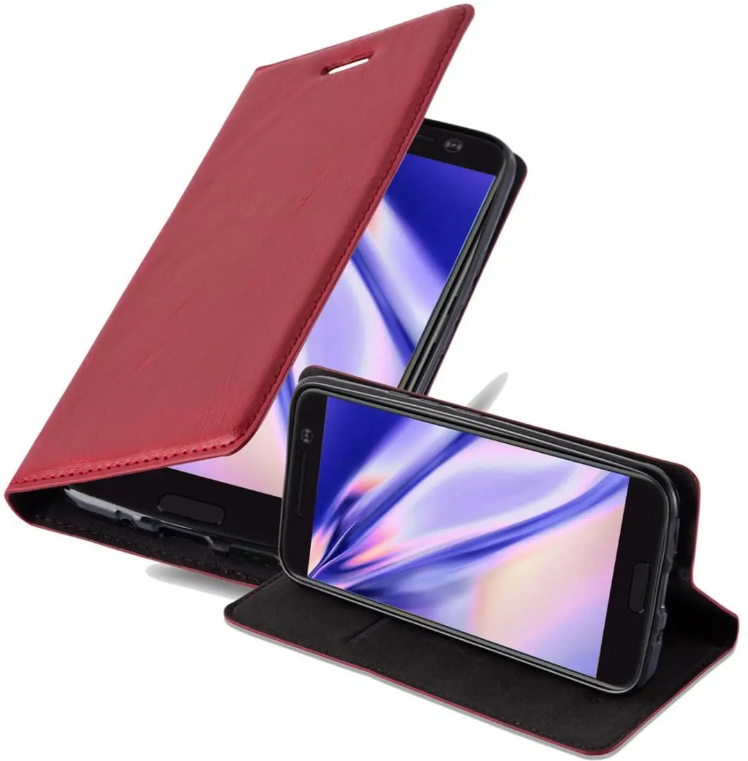 Cadorabo Hoesje geschikt voor HTC ONE M10 in APPEL ROOD