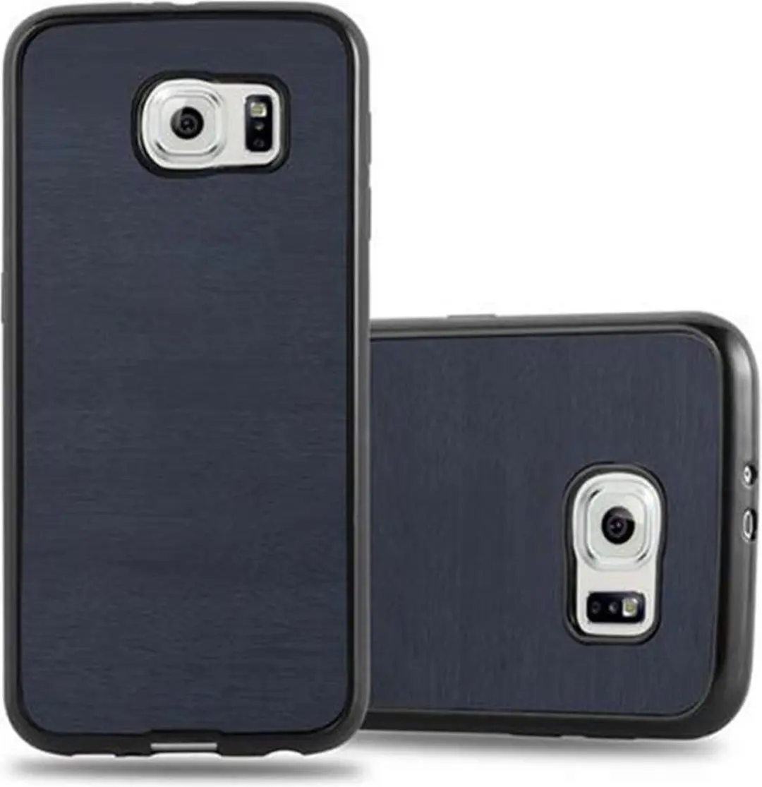 Cadorabo Hoesje geschikt voor Samsung Galaxy S6 in WOODEN BLAUW