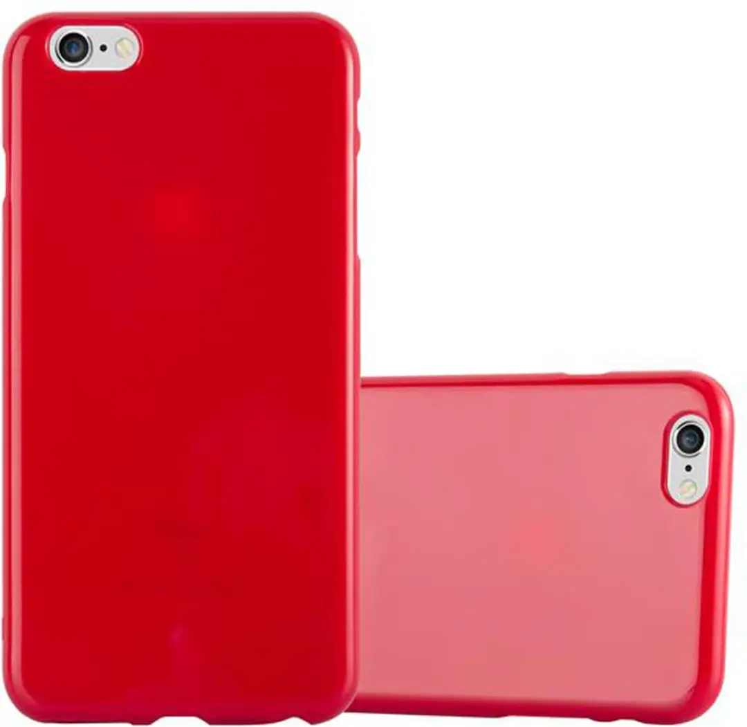 Cadorabo Hoesje geschikt voor Apple iPhone 6 PLUS / 6S PLUS in JELLY ROOD