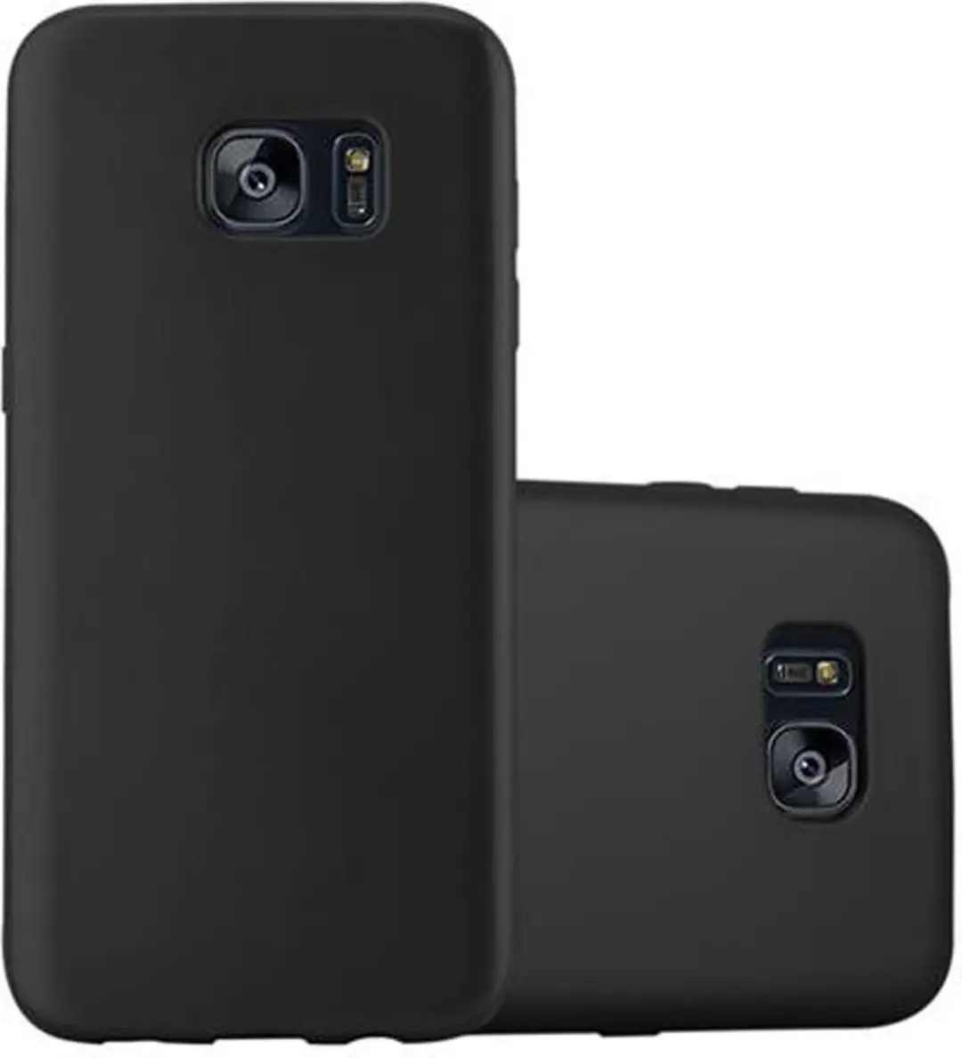 Cadorabo Hoesje geschikt voor Samsung Galaxy S7 EDGE in METALLIC ZWART