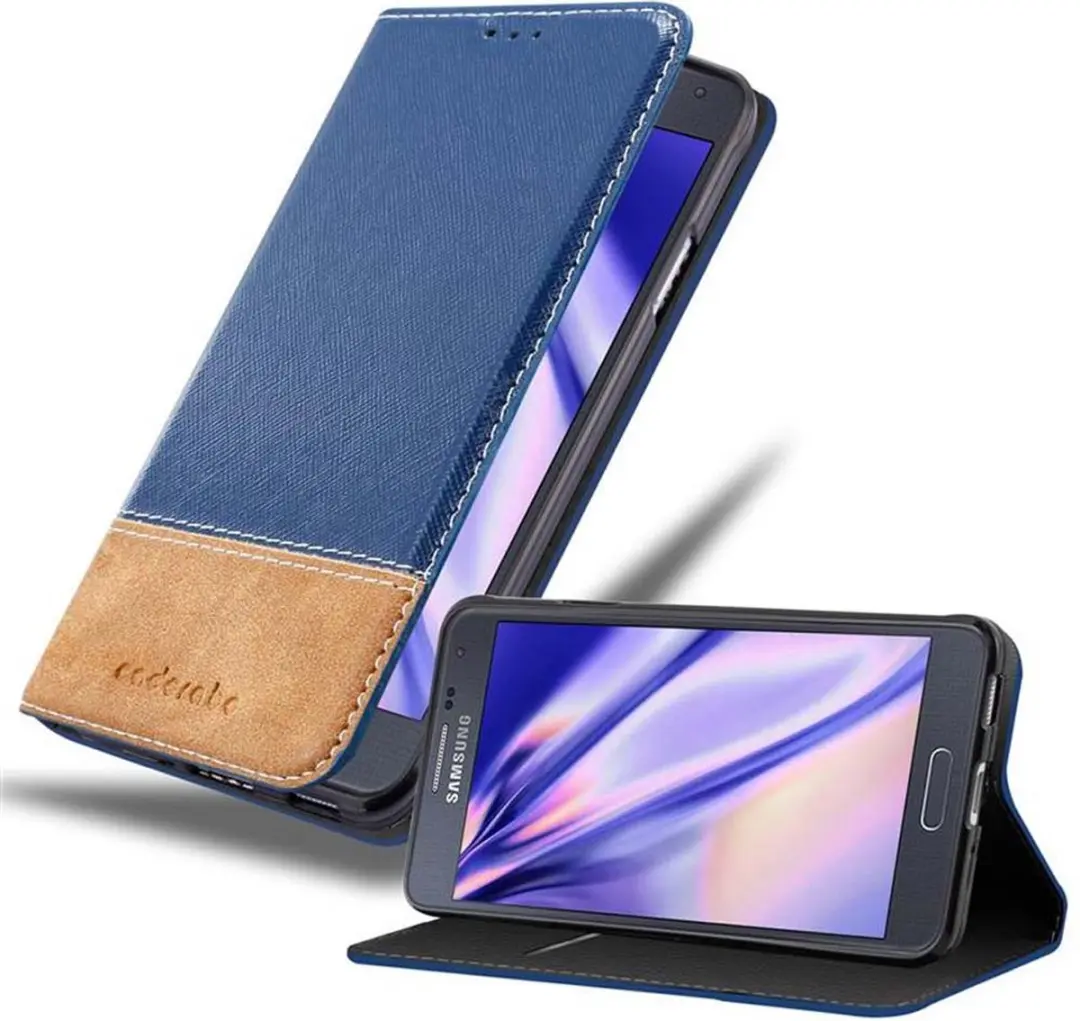 Cadorabo Hoesje geschikt voor Samsung Galaxy ALPHA in DONKERBLAUW BRUIN