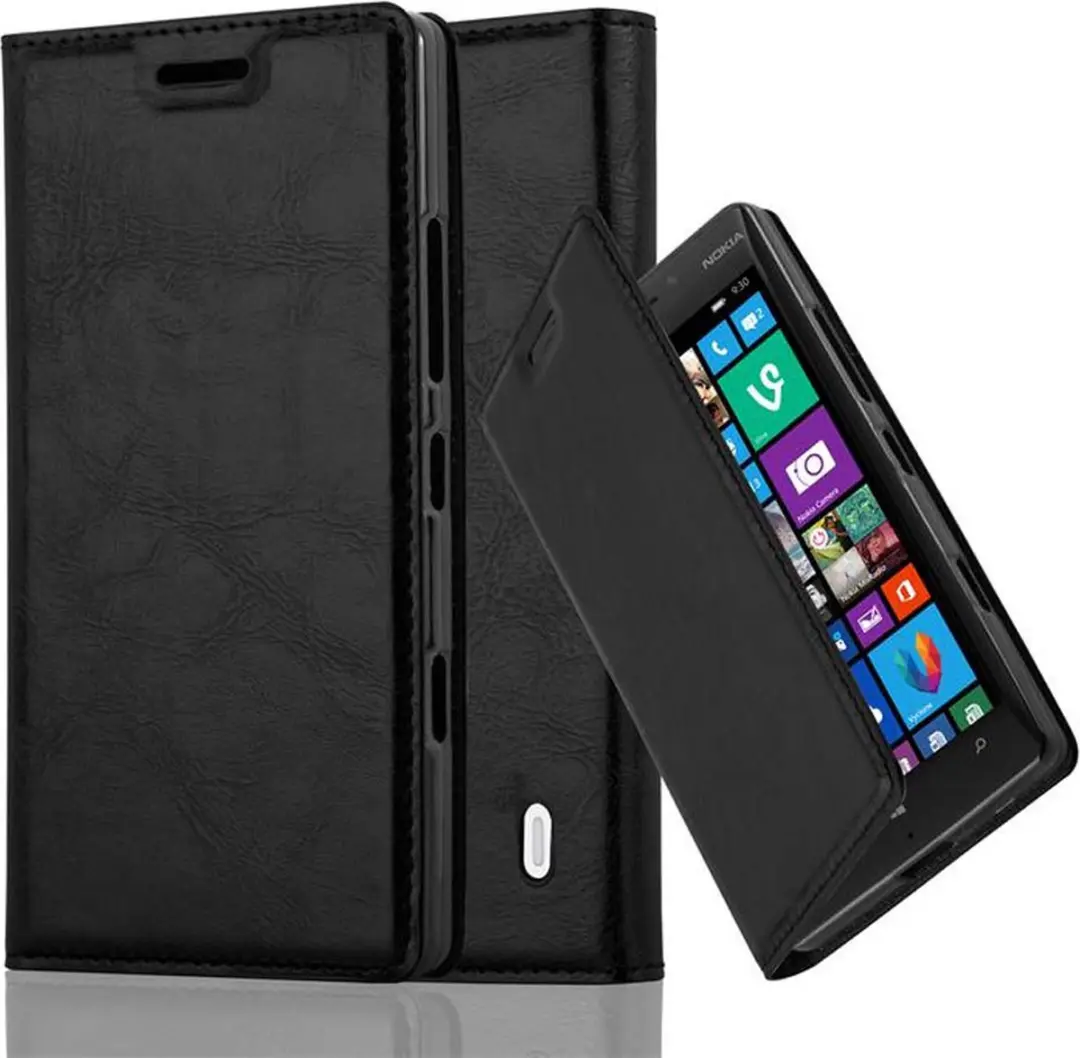 Cadorabo Hoesje geschikt voor Nokia Lumia 929 / 930 in ZWARTE NACHT