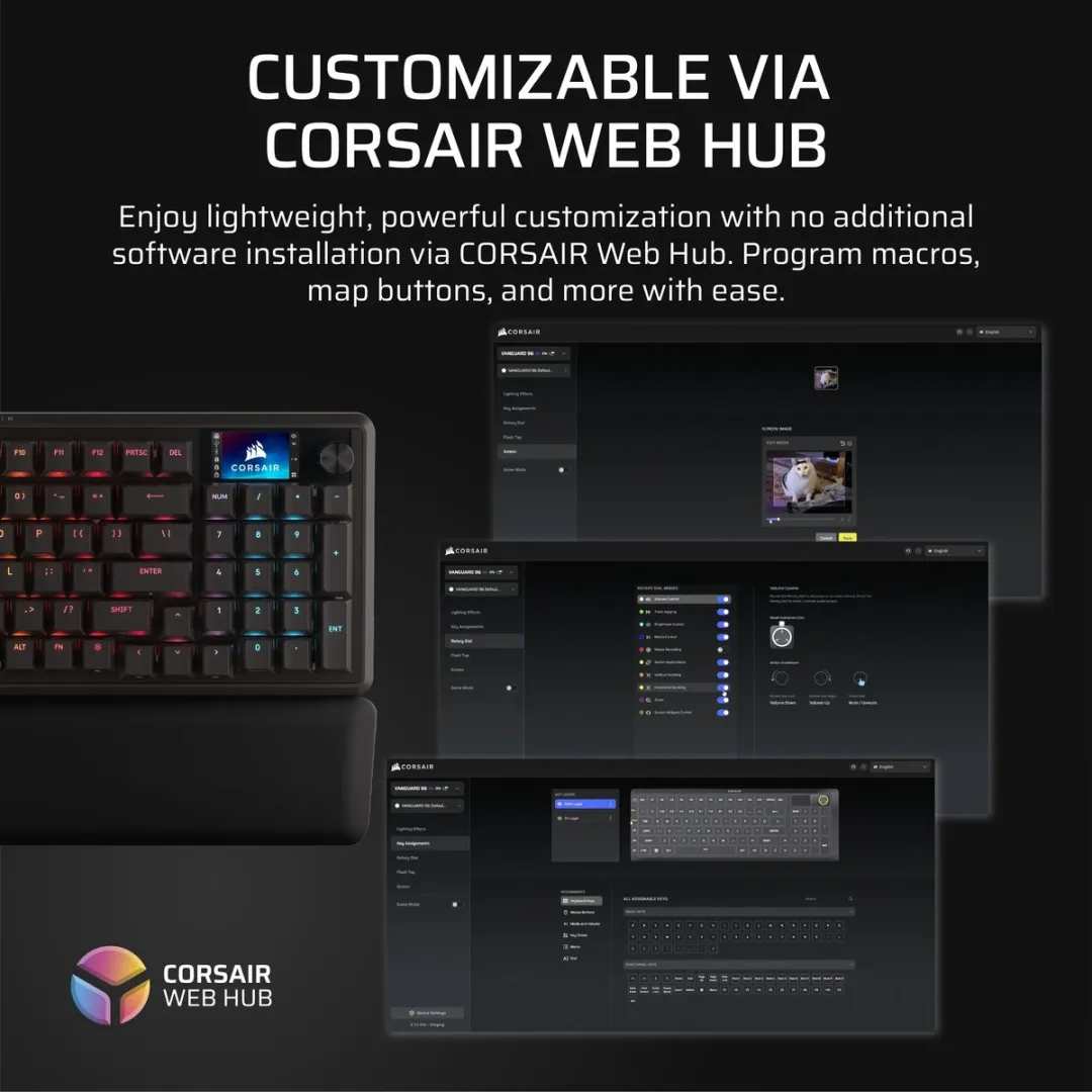 Corsair VANGUARD 96 CH-91E901E-NA Toetsenbord - Zwart
