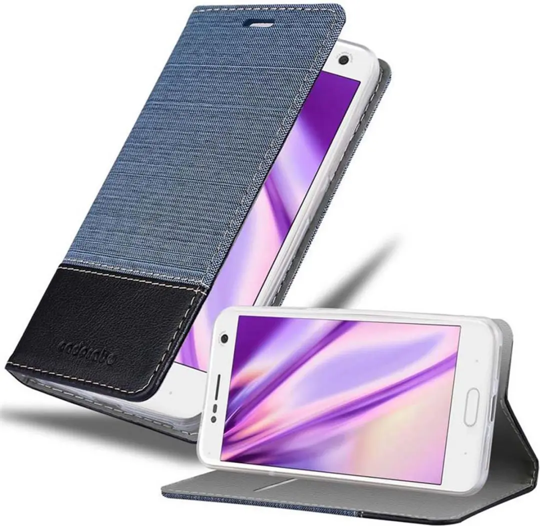 Cadorabo Hoesje geschikt voor ZTE Blade V8 in DONKERBLAUW ZWART