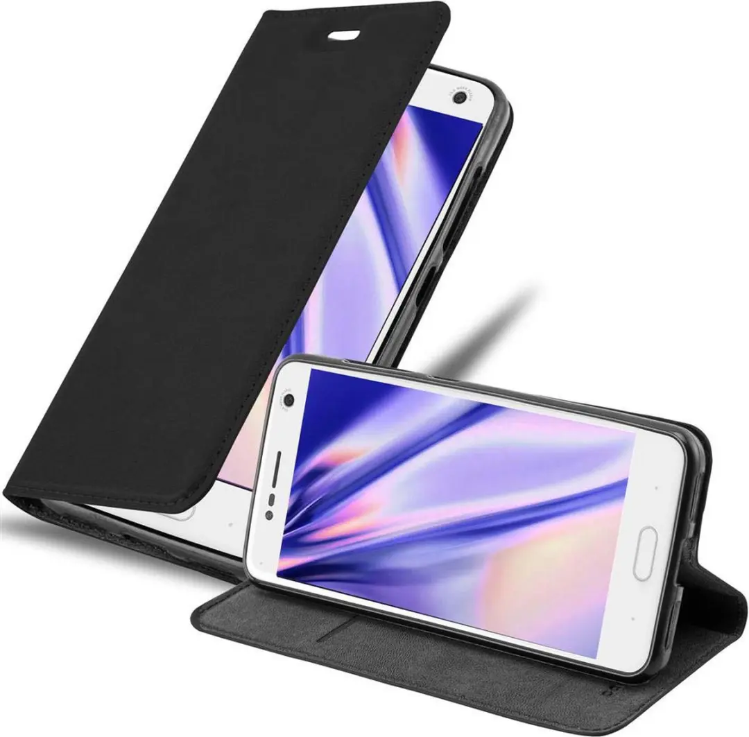 Cadorabo Hoesje geschikt voor ZTE Blade V8 in ZWARTE NACHT
