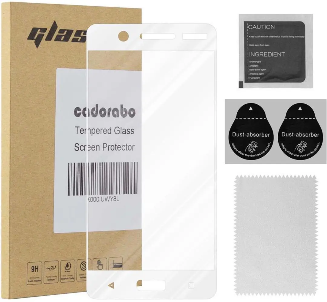 Cadorabo Screenprotector geschikt voor Nokia 5 2017 Volledig scherm pantserfolie