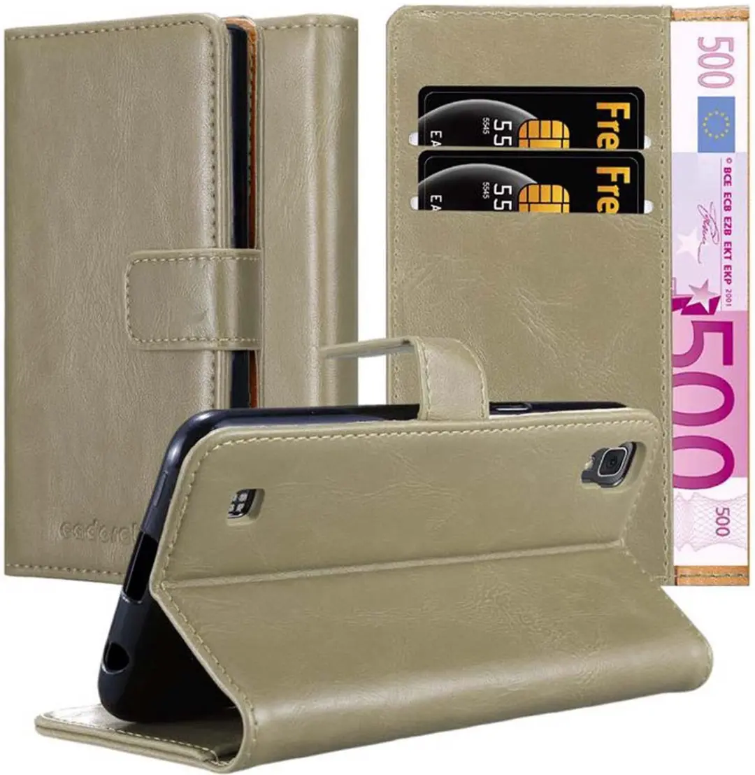 Cadorabo Hoesje geschikt voor LG X POWER in CAPPUCCINO BRUIN