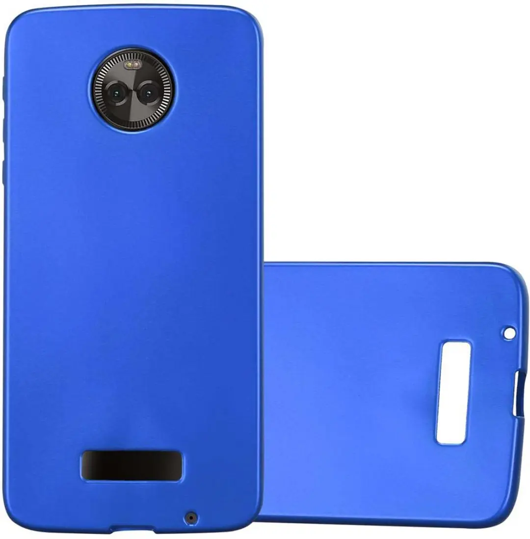 Cadorabo Hoesje geschikt voor Motorola MOTO Z in METAAL BLAUW