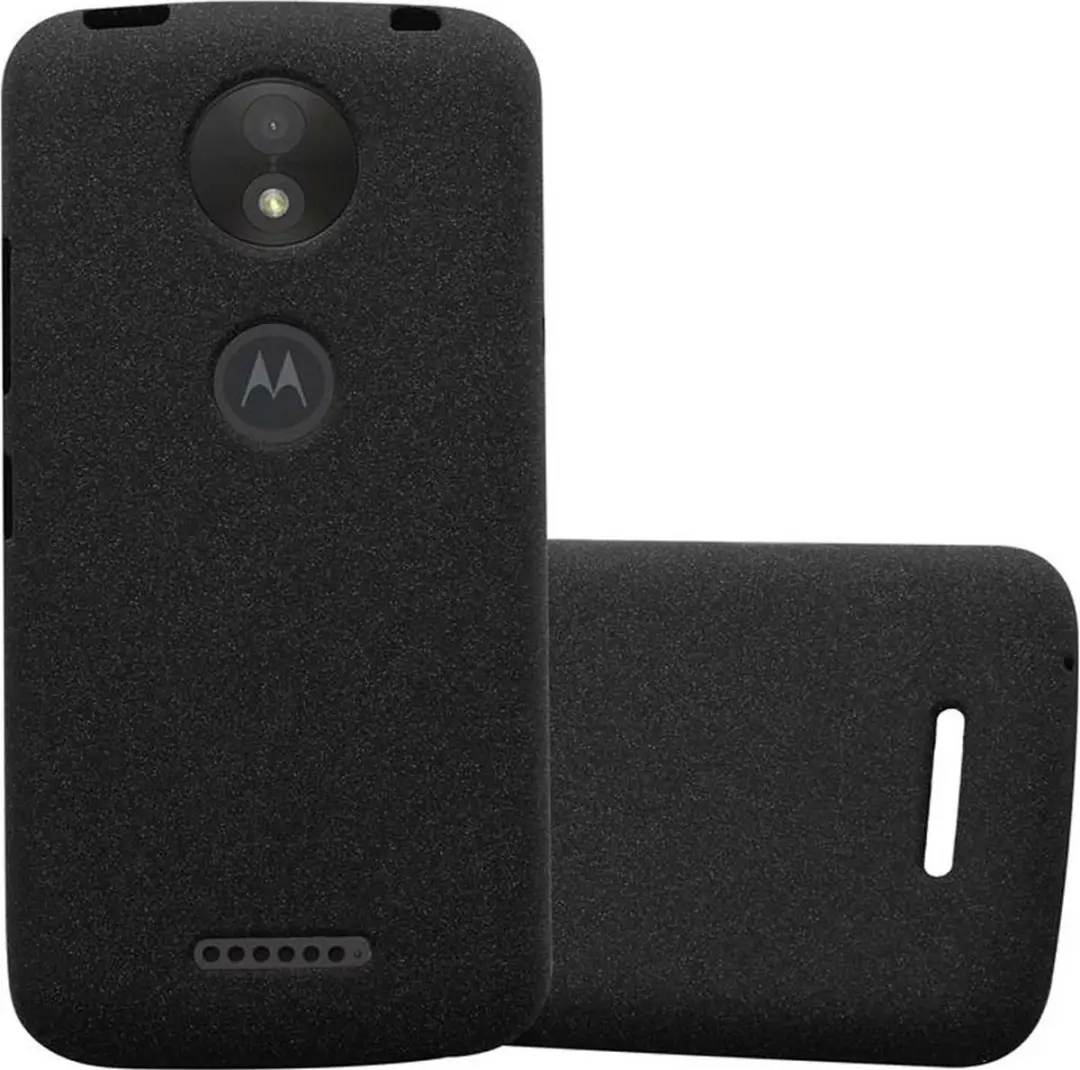 Cadorabo Hoesje geschikt voor Motorola MOTO C PLUS in FROST ZWART