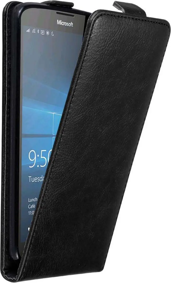 Cadorabo Hoesje geschikt voor Nokia Lumia 950 XL in ZWARTE NACHT