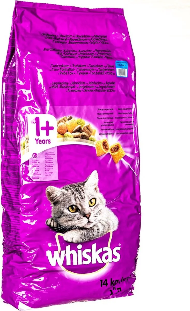 Whiskas Adult Droogvoer Tonijn & Groenten 14kg