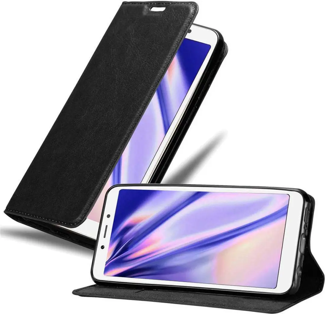 Cadorabo Hoesje geschikt voor Xiaomi RedMi 6A in ZWARTE NACHT