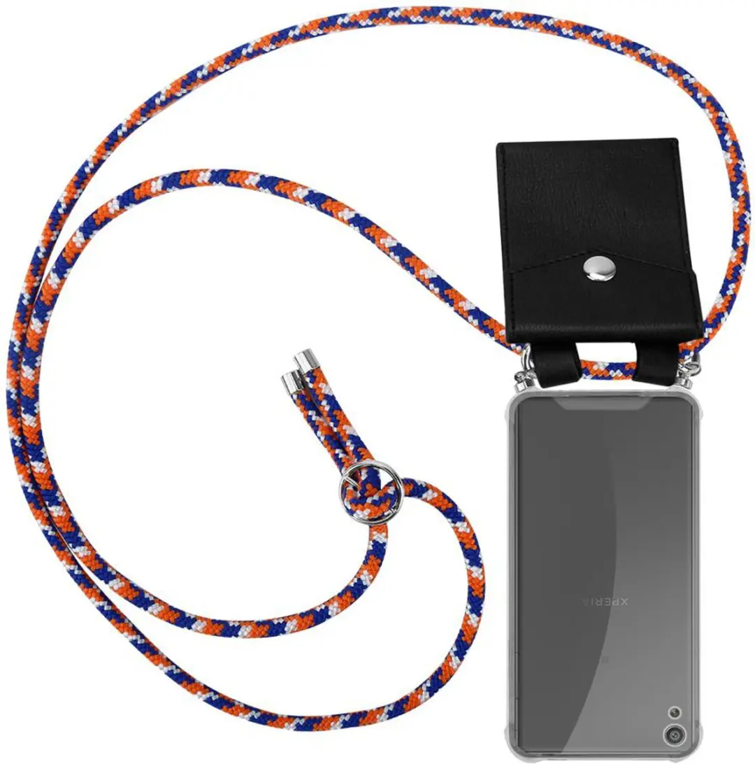 Cadorabo Hoesje geschikt voor Sony Xperia XA in ORANJE BLAUW WIT