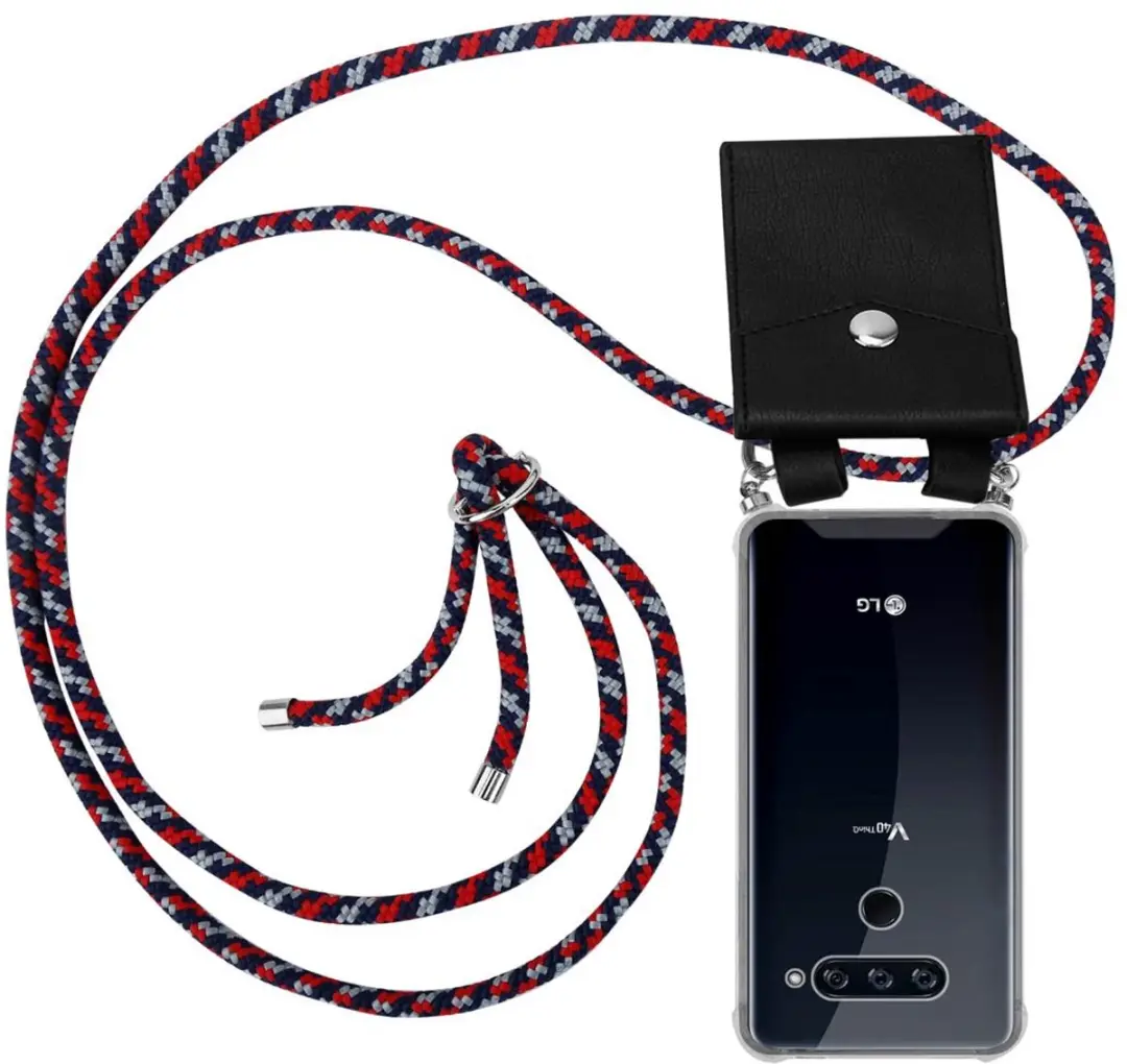 Cadorabo Hoesje geschikt voor LG V40 in ROOD BLAUW WIT