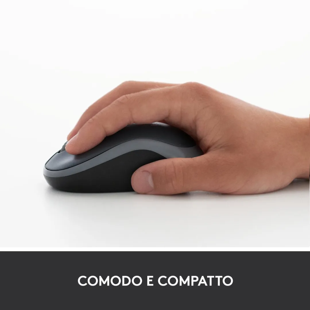 Logitech M185 Draadloze Muis - Grijs