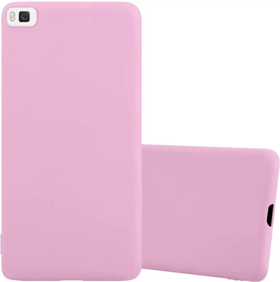 Cadorabo Hoesje geschikt voor Huawei P8 in CANDY ROZE