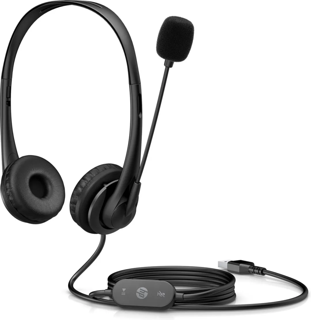 HP Bedrade Headset USB A - Zwart
