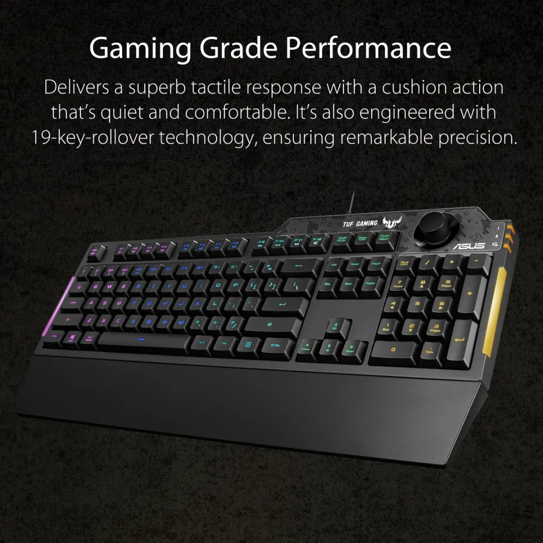 ASUS TUF Gaming K1 Toetsenbord - Zwart - RGB
